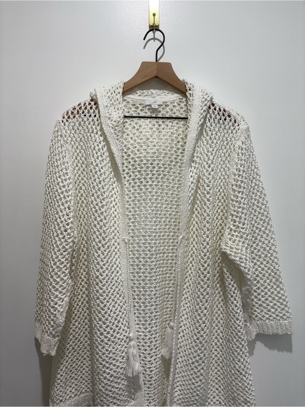 J.Jill Open Weave Hooded Cardigan - Picture 5 of 7